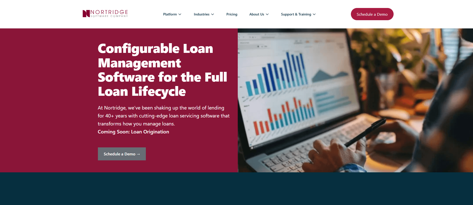 Nortridge loan management system software homepage